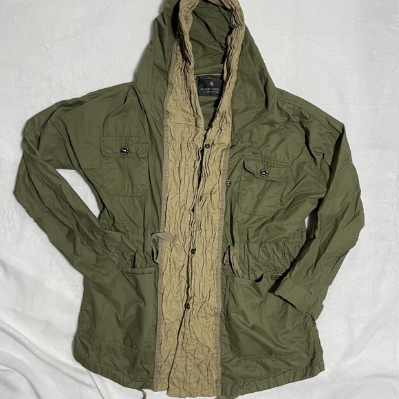 MAISON SCOTCH Outdoor Hooded Parka Jacket Women Size 1 Snaps And Buttons - Picture 5 of 5